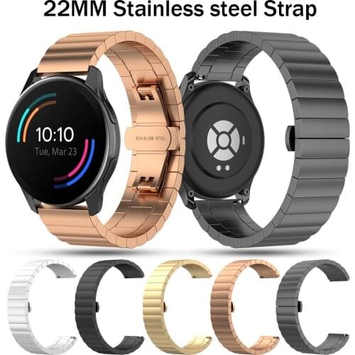 22MM Watchband Strap For Huawei Watch Gt 2 Pro Watch for Samsung Galaxy Watch 46mm Gear S3 Stainless steel replcement Wrist Band