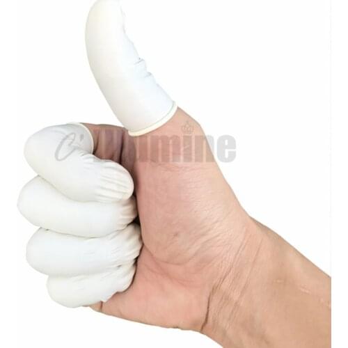 Rubber Finger COTS Cover Disposable Finger Gloves Wear Resistant Food Beauty Latex Finger Cover Milky White Curling 500g