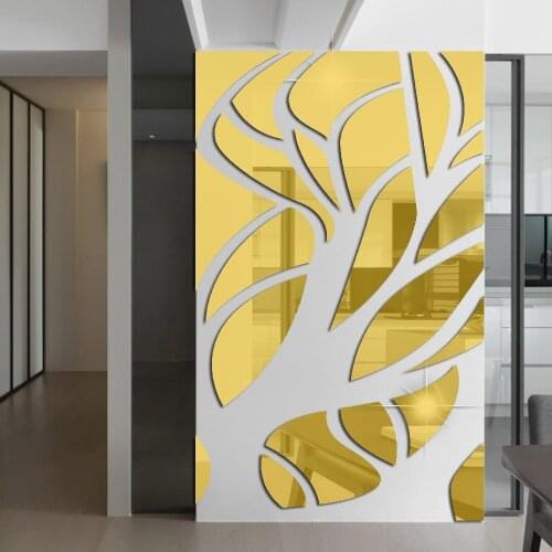 Removable Irregular geometry acrylic DIY mirror wall sticker 3D Living room hotel KTV bar cinema decoration Wall Sticker