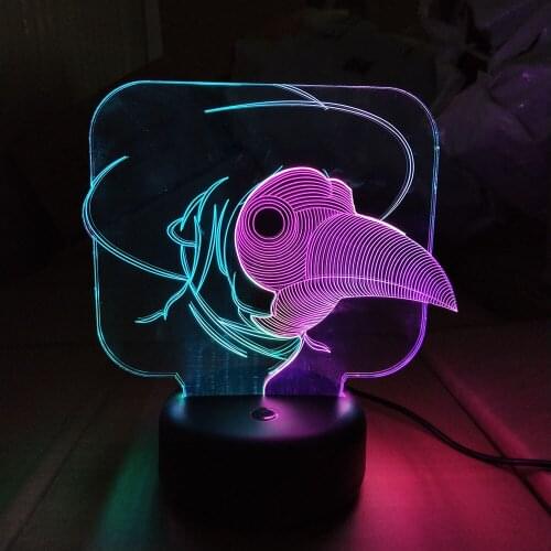 Touch Switch 7 Color Change Table Lamp For Bedroom usb Desk Lamp Lovely Cartoon Toys Childrens Room Decoration 3d Night Light