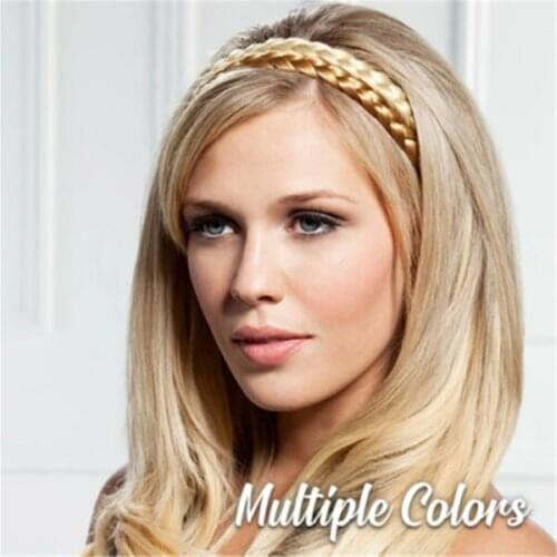 Synthetic Wig Hair Bands Fashion Wedding Bride Elastic Stretch Plait Lady Braids Women Accessories Hair Bohemian Head diadema