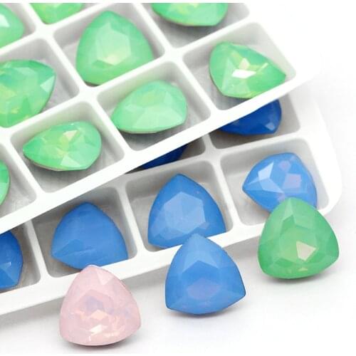 12mm Pointback Fancy Stones K9 Glass Blue Strass Crystals Wedding Dress Clothes Garments Glue on Stones Jewelry Accessories