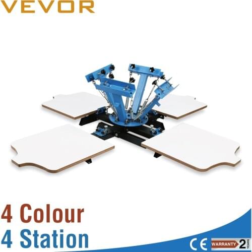 VEVOR 4 Color 4 Station Silk Screening Screenprint Press Screen Printing Machine for Sale