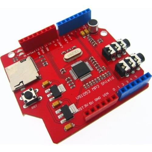 VS1053 VS1053B Stereo Audio MP3 Player Shield Record Decode Development Board Module With TF Card Slot UNO R3 One