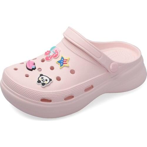 Woman Slippers Hole Sandals Casual Flip Flop Indoor Fashion Cute Slip-On Outdoor Beach Soft Plat Platform Lightweight Classics