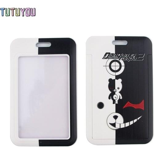 1pc PC2454 Cool Anime Bear Cartoon Lanyard Card Holder Student Hanging Neck Mobile Phone Lanyard Badge Subway Access Card Holder