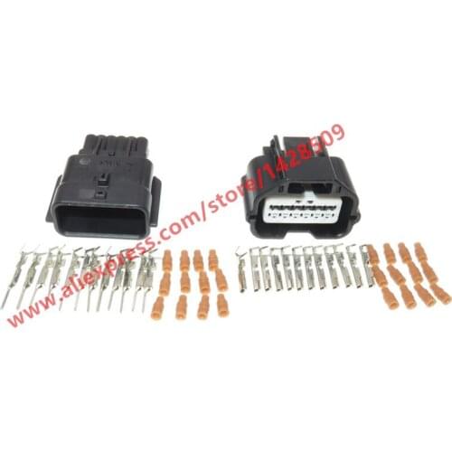 10 Sets 12 Pin Automotive Air Flow Meter Harness Plug Waterproof Female Male Plugs For Nissan 7282-8854-30 7283-8854-30