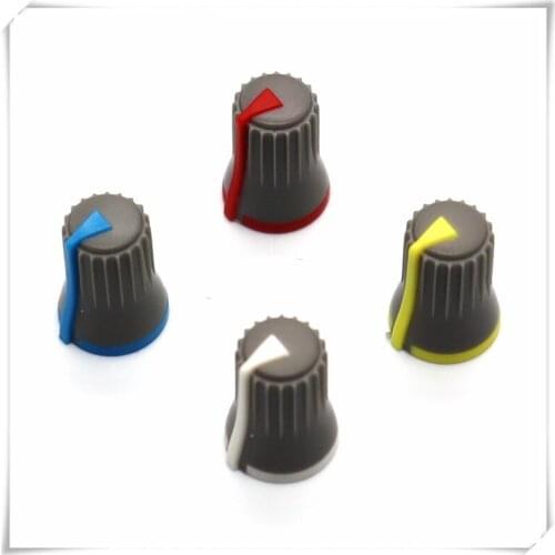 10 Pieces Mixer Adjustment Knob Diameter 12.5mm Height 17mm Plastic Knob Cap 270 Degree D-Shaped Inner Hole 6mm