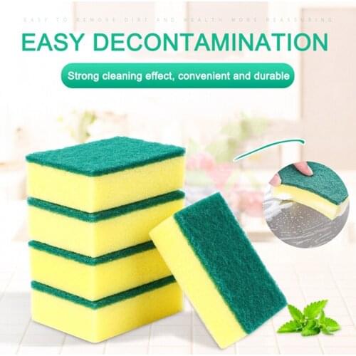 20pcs Dishwashing Sponge Kitchen Nano Emery Clean Rub Pot Rust Focal Stains Sponge Removing Kit Cleaning Brush Sponges