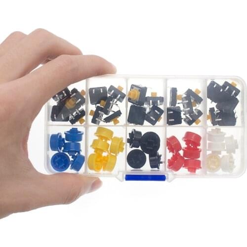 25PCs boxed 12X12MM Big key module Big button module Light touch switch module with hat High level output for arduino usb