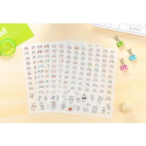 4pcs Cartoon frog expression pvc sticker diy photo album mobile decoration diary label sticker stationery gift for kids