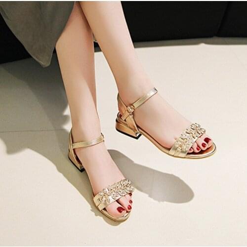 Big Size 11 12 13 14 high heels sandals women shoes woman summer ladies open-toed Cingulat Little round head Thick with sandals