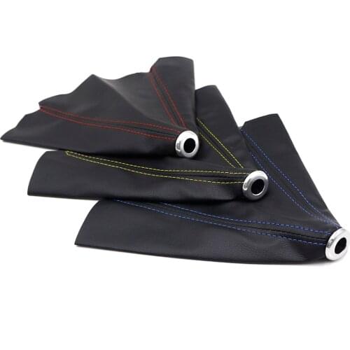 Universal Car PVC Leather Manual Gear Shift Knob Boot Automatic Racing Auto Car Gear Shift Knob Cover Collars TT100250