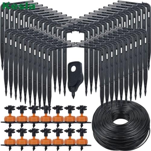 KESLA 2L arrow drip system emitter 4-way 3/5mm Hose drip arrow Dripper Greenhouse Irrigation system water drop garden 5-50set