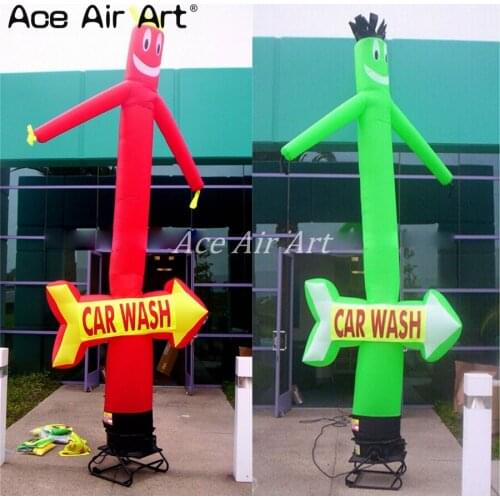 Beautiful car wash inflatable air dancer with different color for chooise