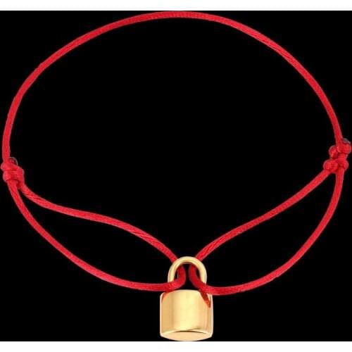Lanyika Fashion Jewelry Simple stainless steel lock bracelet different color rope hand-woven unisex fashion jewelry best gift
