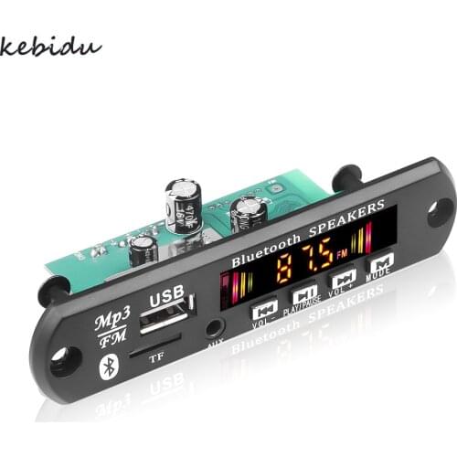 Handsfree MP3 Player 6W 50W Amplifier Decoder Board 5V 12V 18V Bluetooth 5.0 Car FM Radio Module Support FM TF USB AUX Recorders