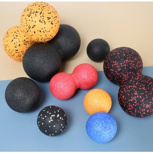 EPP Lacrosse Ball Gym Fitness Peanut Ball Therapy Relax Exercise Massage Ball Relieve Stress & Improve Blood Circulation