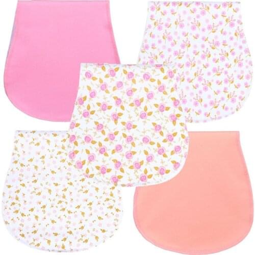 Baby Burp Cloths Set for Girls& Boys Premium 100% Organic Cotton Absorbent Triple Layer Towels Burping Rags Pads for Newborns