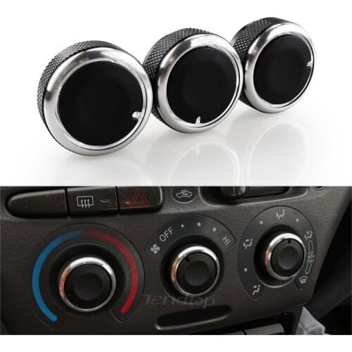 3Pcs Car Air Conditioning Panel AC Knobs Heat Control Switch For Toyota YARIS VIOS VITZ Vela ECHO XP10 SCION XB Celica
