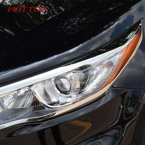 Front Head Light Lamp Hood Molding Detector Frame Stick Cover For Toyota Highlander 2015 2016 2017 2018