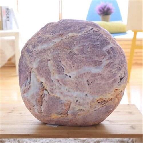 Dorimytrader Plush Emulational Cobblestone Pillow Room Decoration Big Soft Natural Stone Shape Cushion with Cotton