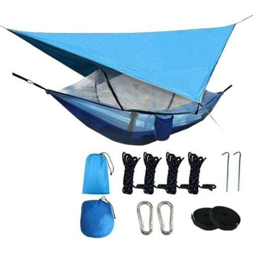 Garden Outdoor Camping Swing Hammock with Mosquito Net Portable Shade Tent Hanging Sleeping Bed 1-2 person Outdoor Furniture
