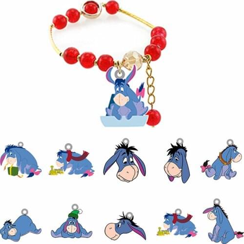 Disney Il Cartoon Anime Character Personality Bracelet Red Bead Rope Chain Epoxy Resin Adjustable Bracelet Jewelry