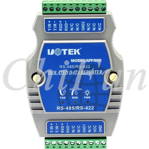 UT-509 External-powered RS-485/422 Repeater Rail-mounted PhotoElectric Isolation anti-surge