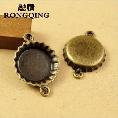 RONGQING 40pcs/lot Beer bottle caps Retro Tray DIY Accessories Wholesale Craft 16MM