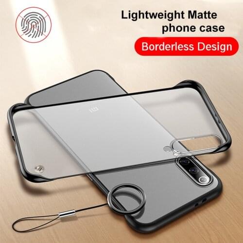 Luxury Frameless PC Case For Redmi Go 3S 6 Pro 4A 4X 5A Note 56 6A AUltra-thin Borderless acrylic With Finger Ring Case Coque