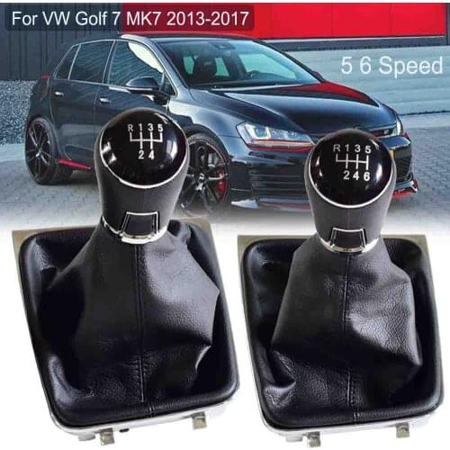Manual 5 6 Speed Car Styling For Volkswagen VW Golf7 MK7 2013 2014 2015 2016 2017 Gear Shift Knob Shifter With Gaiter Boot Cover