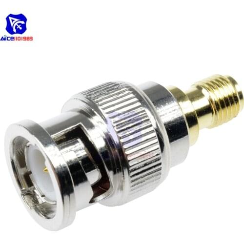 Diymore BNC Plug Male to SMA Female Jack RF Straight Connector