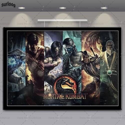 Mortal Kombat Hot Wall Art Poster Retro Pictures Prints Canvas Painting for Living Room Home Decor