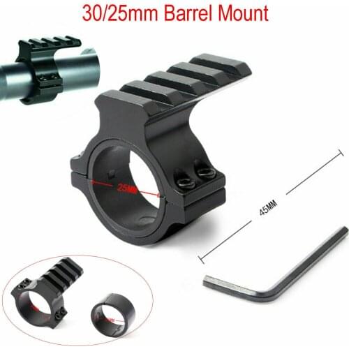 Tactics 1Inch 25mm & 30mm Mount Ring Adapter With 20mm Weaver Picatinny Rail For Rifle Airgun Hunting Shooting