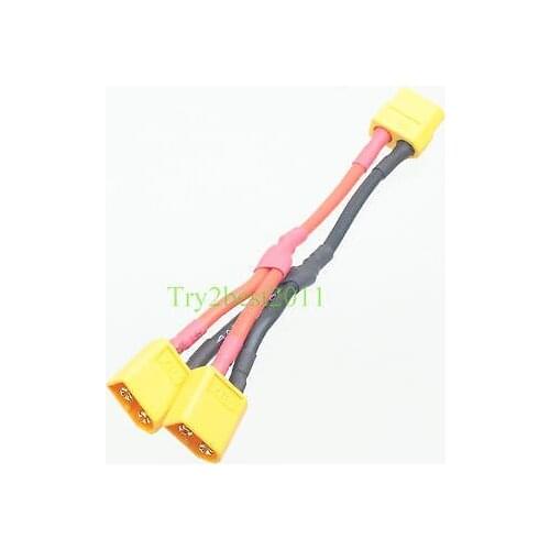 DJI Phantom Dual Battery Extension Cable 1 to 2 Wire Parallel XT60 plug