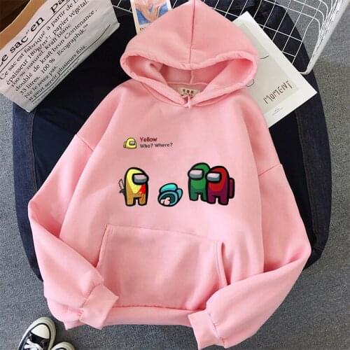 Who is an imposter game print femme hoodie fashion casual women pink winter hoodie high quality camiseta mujer tops