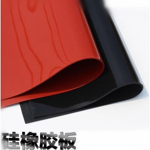 1mm/1.5mm/2mm Red/Black Silicone Rubber Sheet 250X250mm Black Silicone Sheet, Rubber Matt, Silicone Sheeting for Heat Resistance