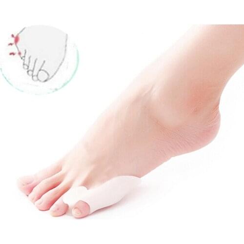 1 Pair Silicone Little Toe Finger Straightener Hallux Valgus Bunion Corrector Foot Health Care Product BO