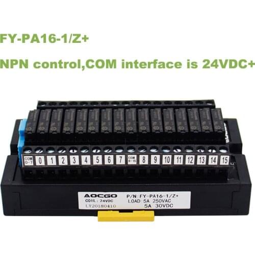 16 Slim relay NPN Control 24V DIN Mounted relay module