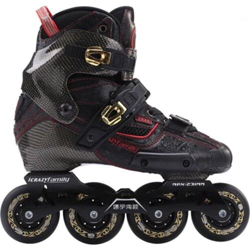 2019 Crazy Carbon Fiber Professional Slalom Inline Skates Adult Roller Free Skating Shoes Sliding Patines Similar With SEBA IGOR