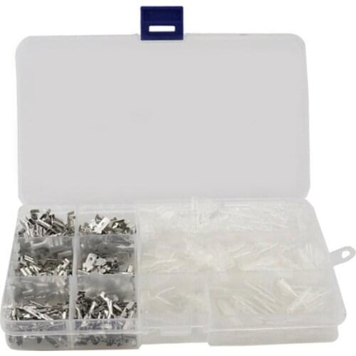 270Pcs 2.8/4.8/6.3mm Crimp Terminals Insulated Male Female Wire Connector Electrical Wire Spade Connectors Kit