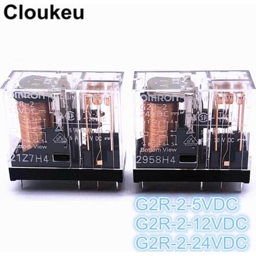 50Pcs Relay DIP8 G2R-2-5VDC G2R-2-12VDC G2R-2-24VDC