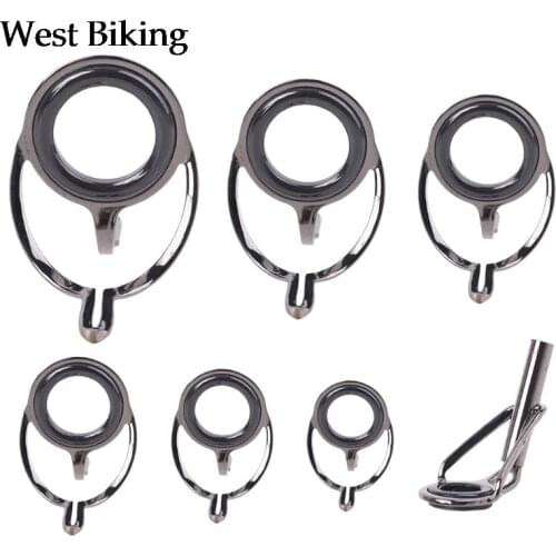 7Pcs Mixed Size Fishing Top Rings Rod Repair Kit Line Guides Eyes Sets