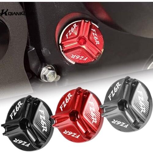 For Yamaha FZ6R 2009-2017 Motorcycle Accessorie Aluminum Engine Oil Drain Plug Sump Nut Cup Plug Cover Screw with 2016 2015 2014