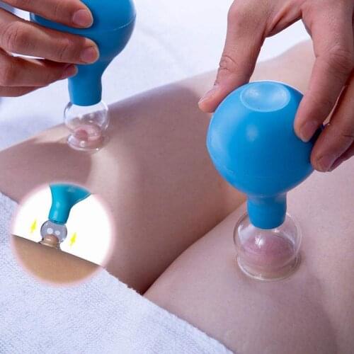 Anti Cellulite Suction Cup Ventosa Rubber Head Glasses Jar Vacuum Cupping Set Body Face Massager Chineses Cupping Therapy Tool