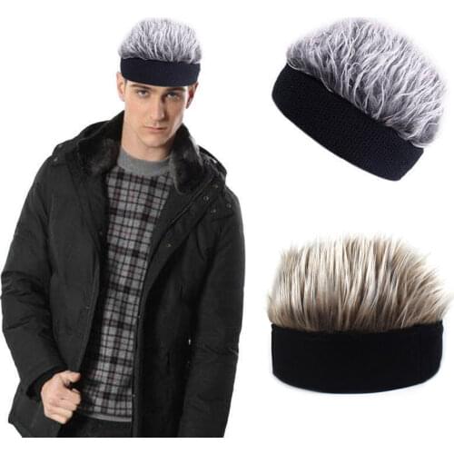 2021 Best-selling Wig Hat Street Spoof Gangster Mens Hats Stage Performance Outdoor Borderless Landlord Cap Wig All-in-one Caps