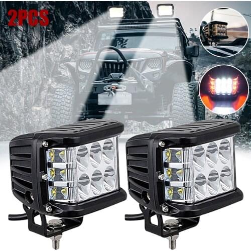 90 W Side Shooter Pods Combo LED Work Light Strobe Lamps Fog ATV SUV Trucks LED Beam Barra Fog Lamp Driving Lights