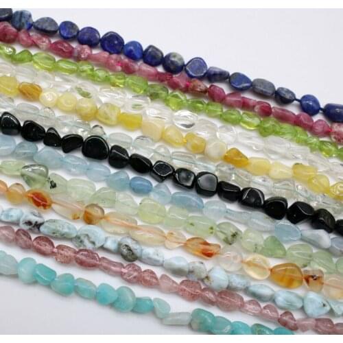 4-6mm 33colour Irregular Natural tiger eye Crystal agates opal Stone Beads For Jewelry Making DIY Bracelet Necklace Strand 15