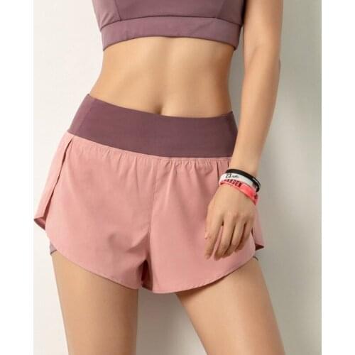 Quick Dry Women Yoga Shorts Women 2 In 1 Marathon Double Layer Gym Breathable Sport Shorts Fake Skirt Sexy Gym Workout Pants